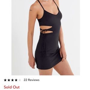 Sold UO Tidal Waves Side-Tie Cutout Mini Dress